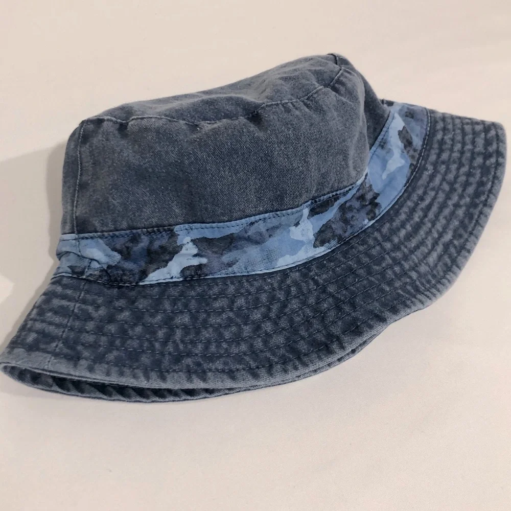 The Children’s Place Boys Denim Bucket Hat Camo Trim